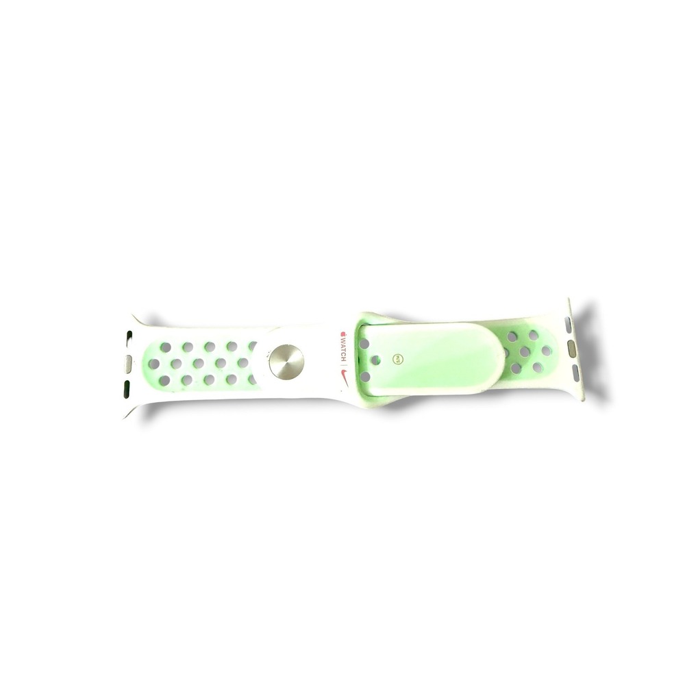 Apple Nike Sport Band S/M 40mm Mint Green Perforated Silicone Watch Strap - Picture 2 of 5